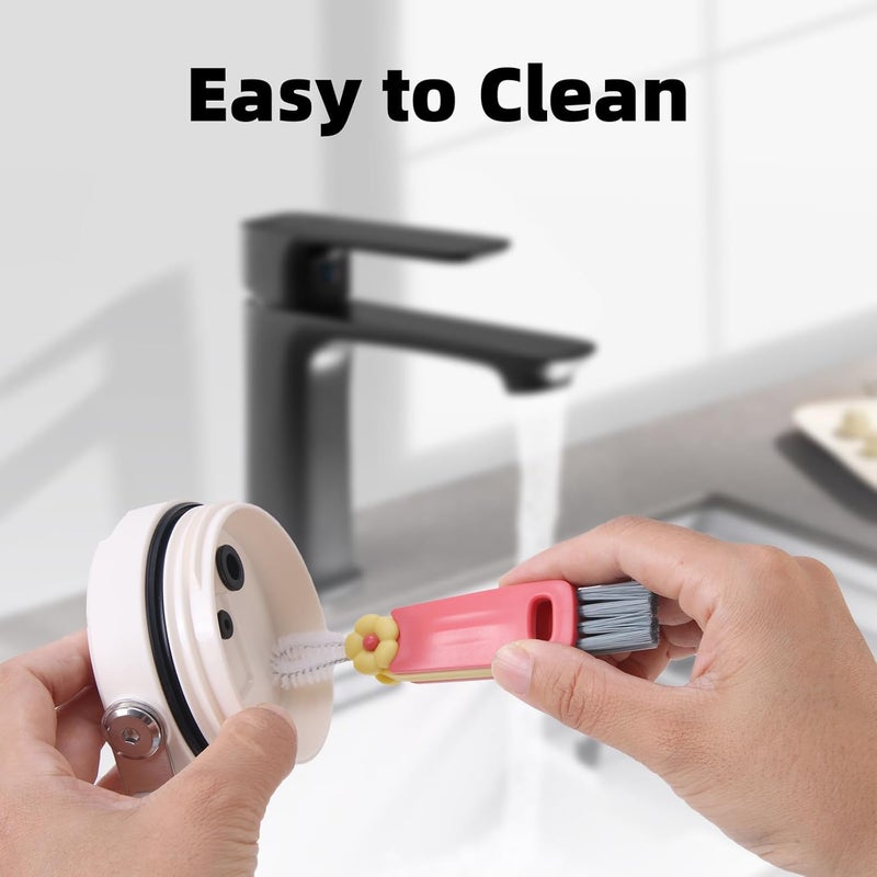 Engorgio 3 Pack Cleaner Brush Kit for Stanley, Bottle Cleaner Brush Set with Straw Brush Cleaner and Cup Lid Cleaning Brush for Stanley Cup, Tumbler Cups, Drinking Glass (Pink) - Image 4